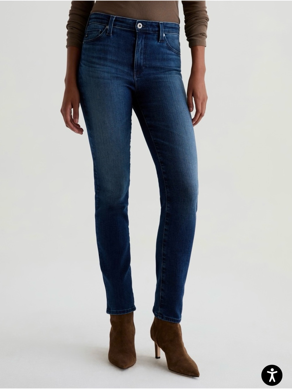 AG Mari Jean Mid-Rise Slim Straight